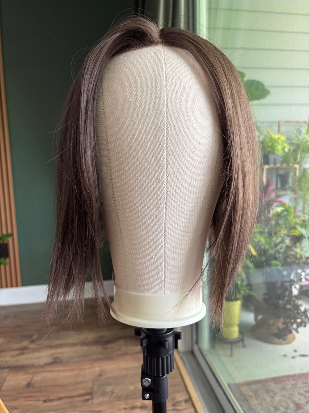 Medium Brown Short Layered Synthetic Wig with Natural Part - JB Extension - Picture 2 of 6